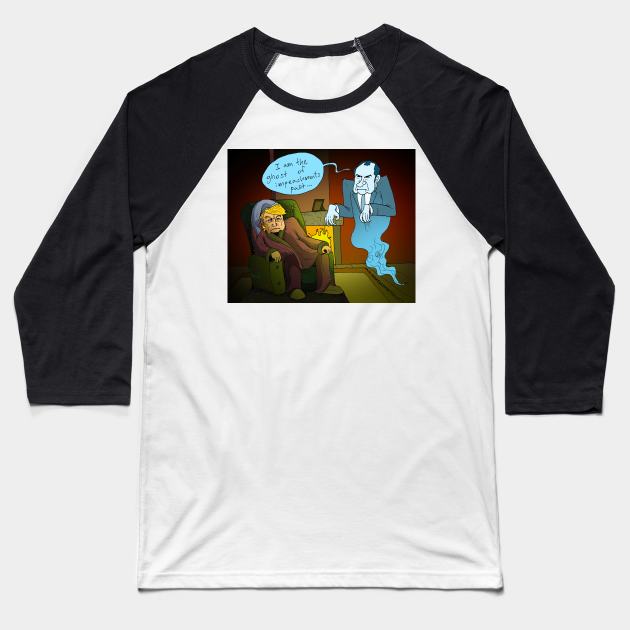 Trump Scrooge Baseball T-Shirt by Felipe.Makes.Cartoons